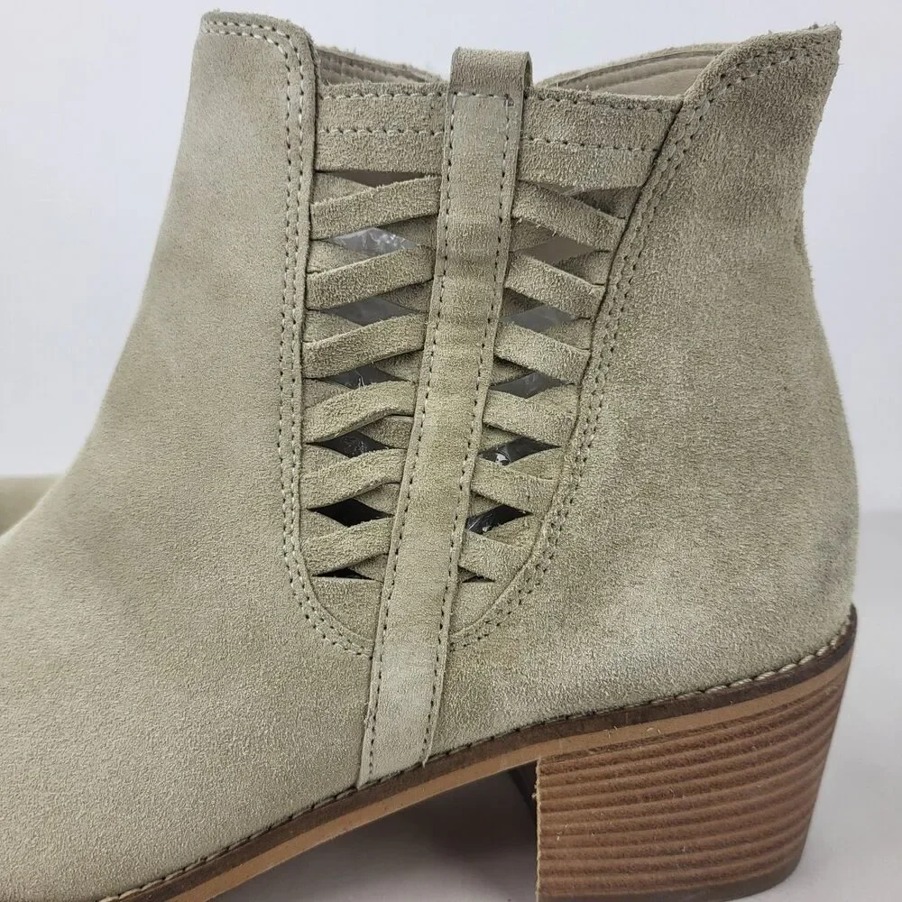 PAUL GREEN Suede Braided Cutout Bootie Size 6 UK 8.5 US